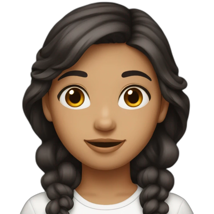 fille noir cheeux brun et fille noir cheveux brun emoji