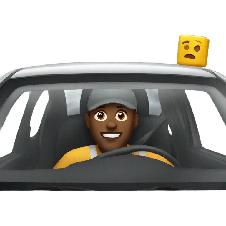 Man at a drive through  emoji