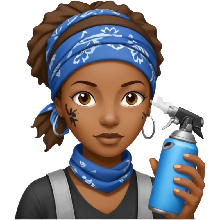 Street Grafitier black woman emoji