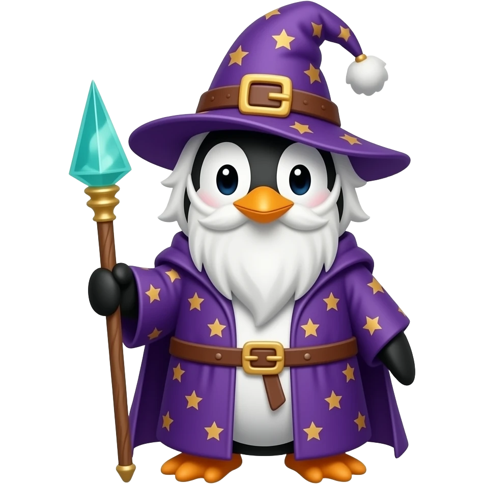 Penguin Wizard emoji