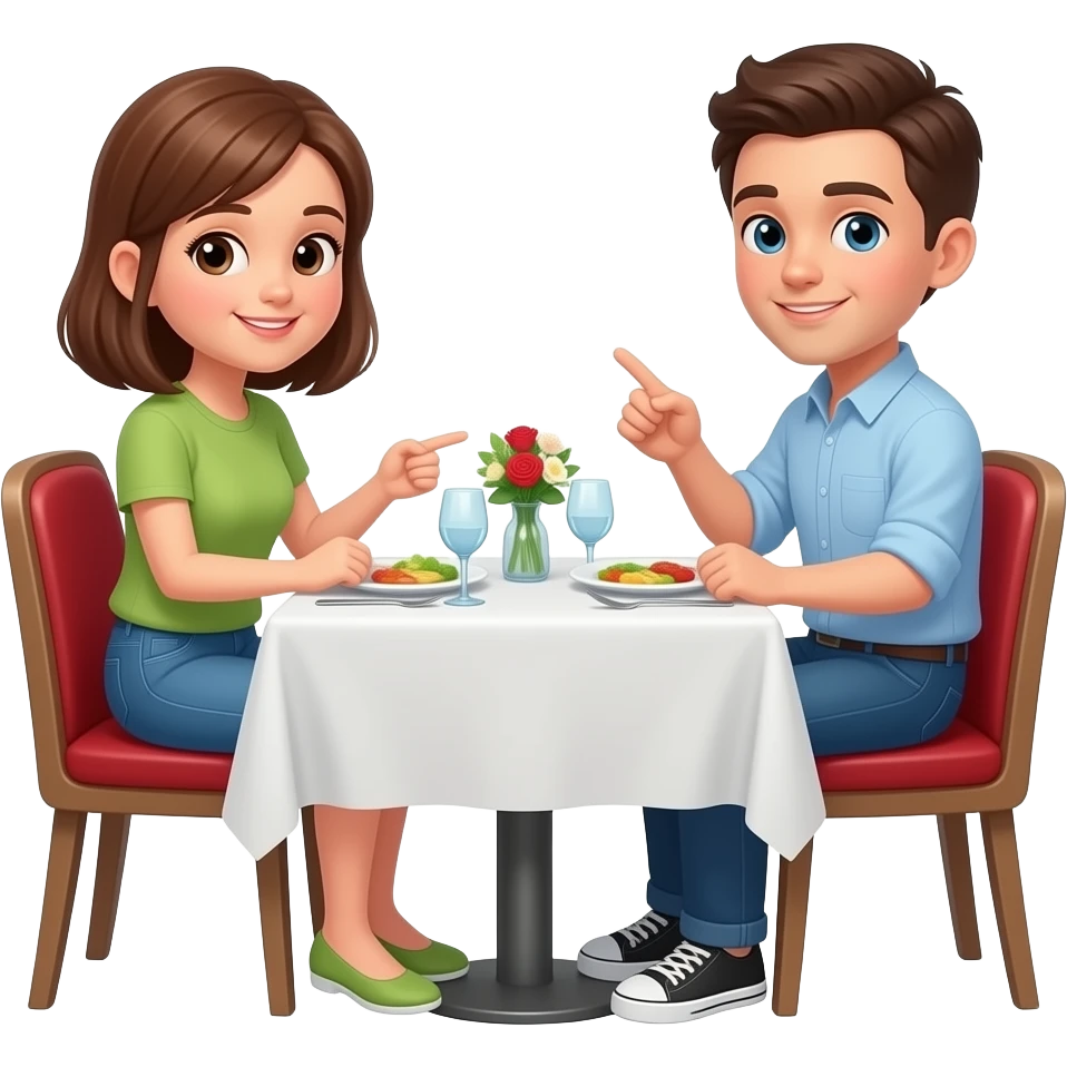 2 friends in a restaurant emoji