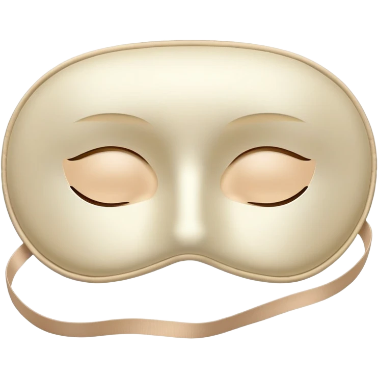 Pale beige silk sleeping mask  emoji