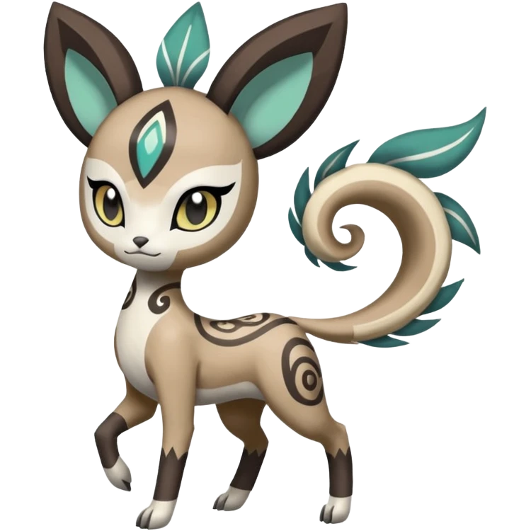 Tribal Painted Asian Graceful Gorgeous Meloetta-WereGarurumon-Trico-Pokémon-Fakémon-fusion-hybrid-creature emoji