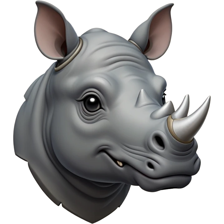 cinematic-noble-rhinoceros-portrait-emoji,-poised,-with-a-massive,-powerful-build-and-a-thick,-hide-of-slate-gray,-deep-set-soulful-piercing-eyes,-simplified-yet-sharp-and-sophisticated-features,-highly-detailed, with large black eyes, szoomed out showing houlders emoji
