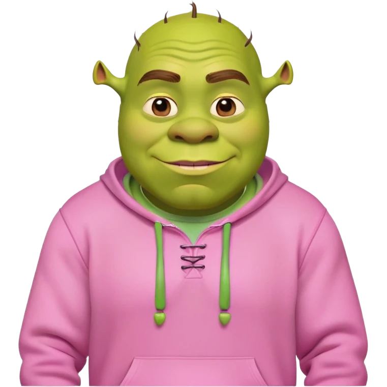 Shrek with pink sweatshirt  emoji