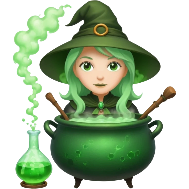 green witch cooking potion emoji