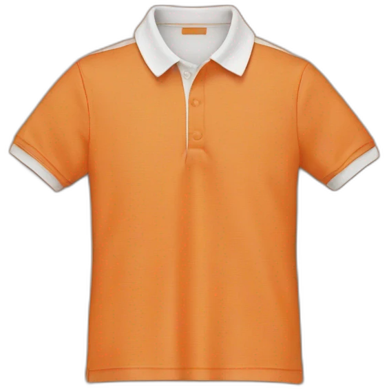 Polo shirt orange and white emoji