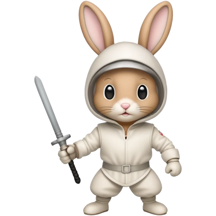 a fencing bunny emoji