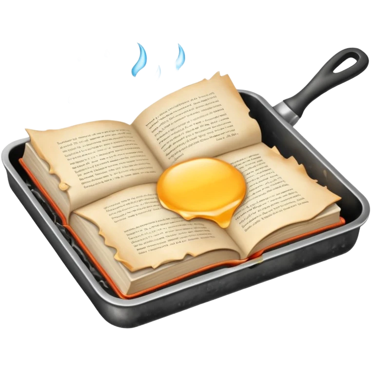 A book boiled in a pan emoji