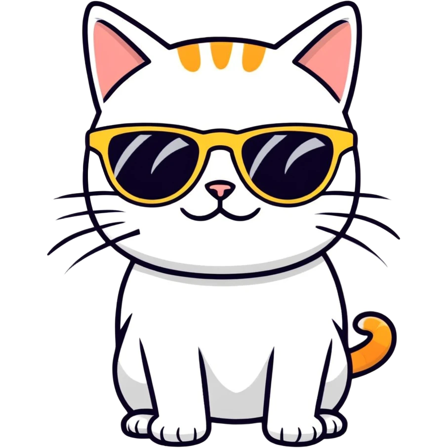 Cat with sunglasses emoji