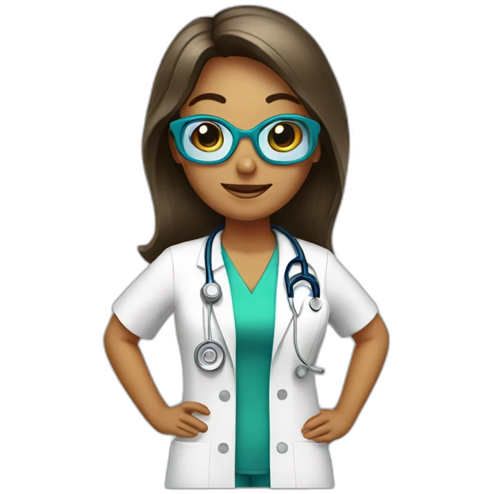 Doctor female in the beach emoji