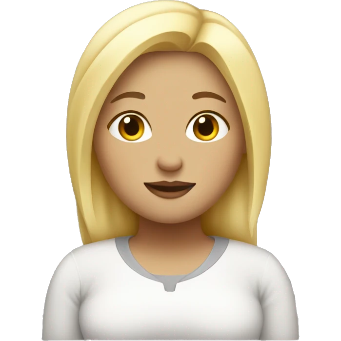 really fat blonde person emoji