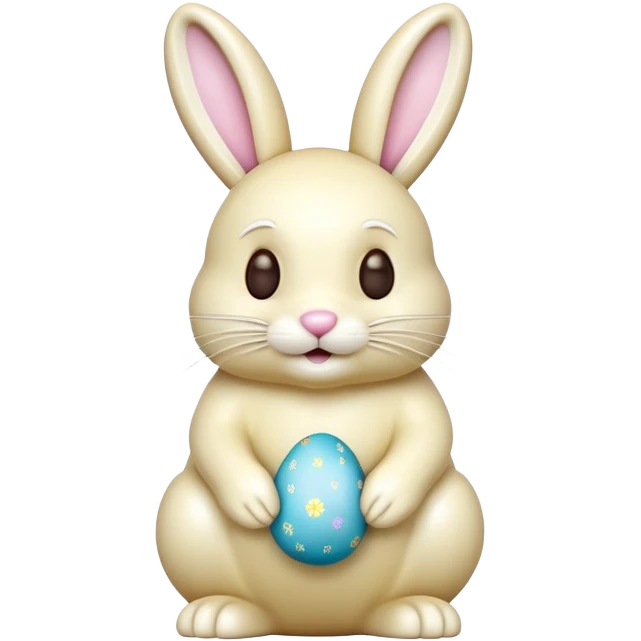Easter bunny white chocolate emoji