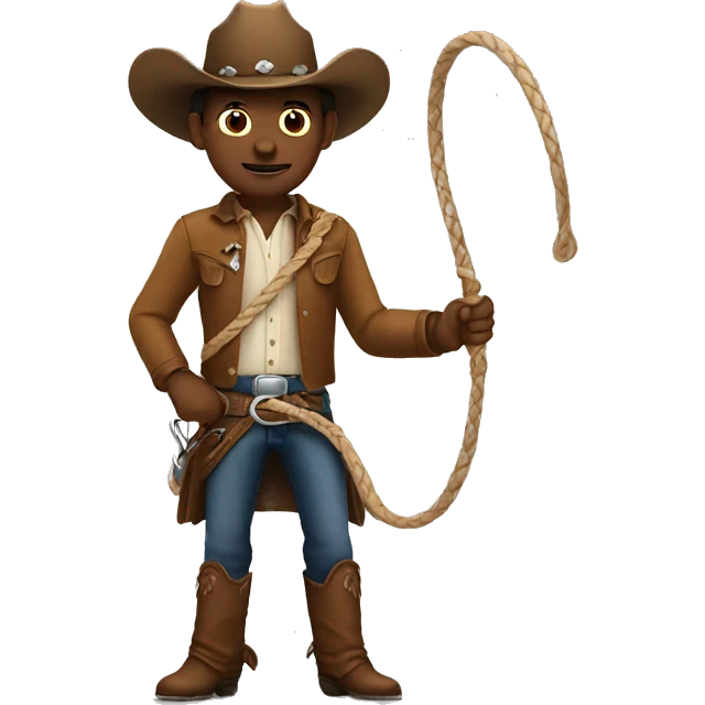 cowboy with a whip emoji