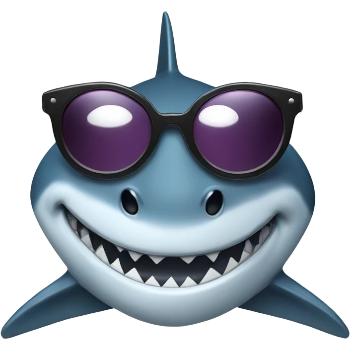 Shark with glasses emoji