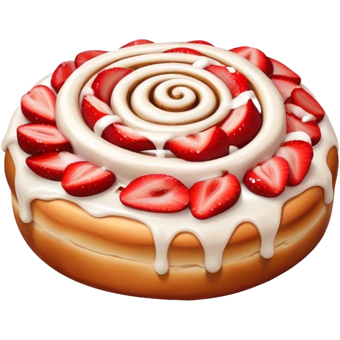 Strawberry cinnamon roll  emoji