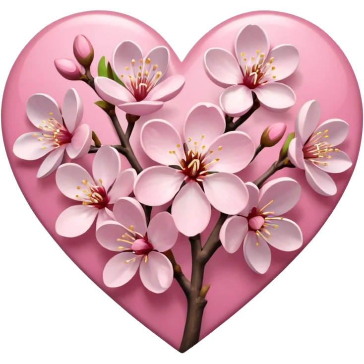 Vangogh almond blossom in a heart emoji