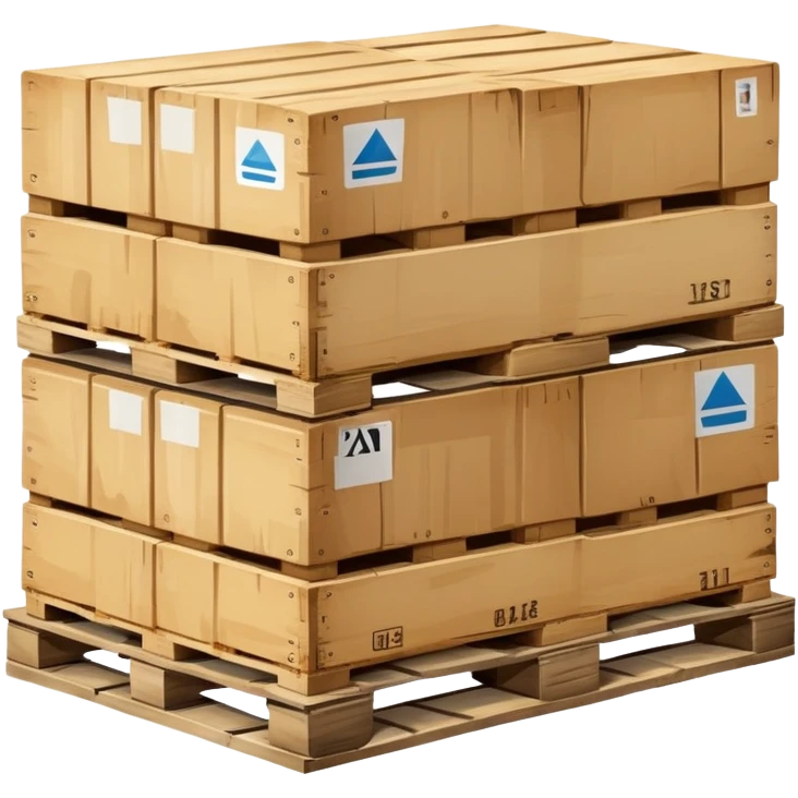 wooden pallet with cargo emoji