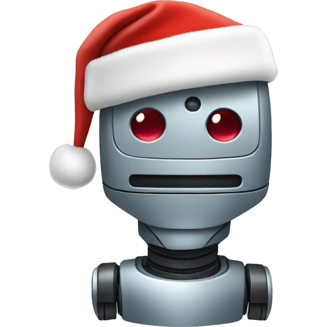 robot with santa hat emoji