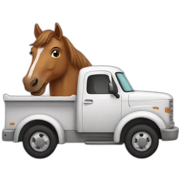 a horse in a truck emoji