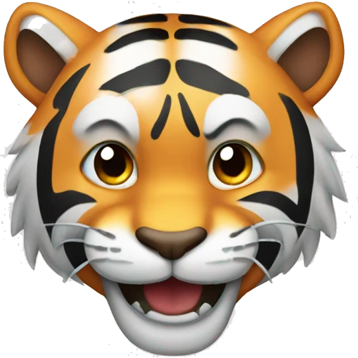 Tiger winking emoji
