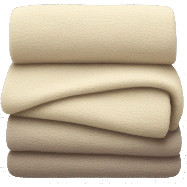 cozy neutral-colored blanket emoji