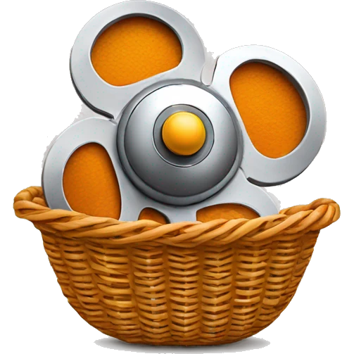 A fidget spinner spinning on top of a basket ball ball emoji