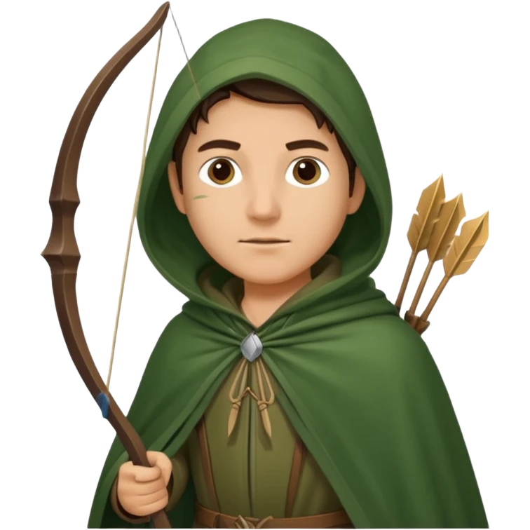 The classic hunter image with bow and arrow emoji