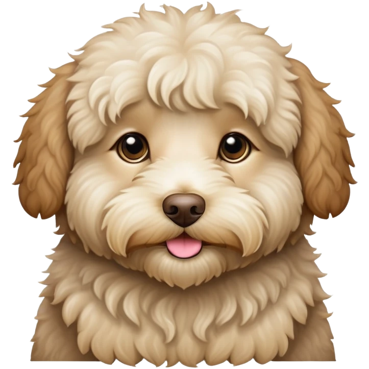 Loaveable cream labradoodle emoji