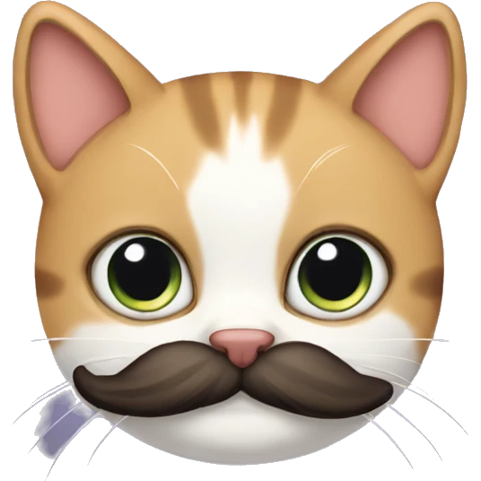 Cat with mustache emoji