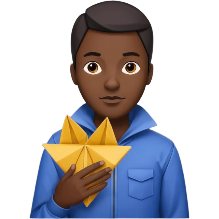 Street Origami Folder black man emoji