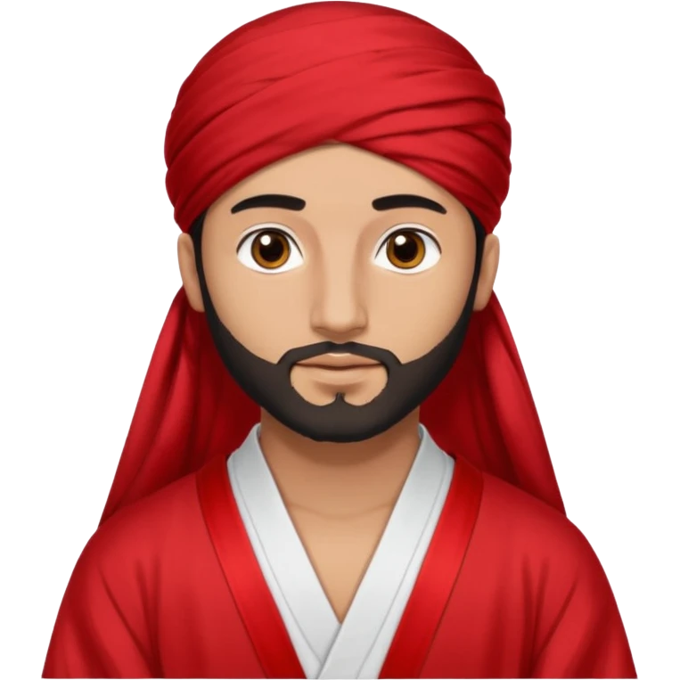 
-Apariencia: Joven de unos 25-30 años, atractivo,.
-Rostro: Ojos oscuros, piel ligeramente morena, rasgos árabes finos.
-Cabello: Negro, algo rizado o suelto, con barba fina.
-cuerpo entero Cuando se revela su identidad, puede llevar una túnica más oriental, con faja y turbante sencillo. emoji