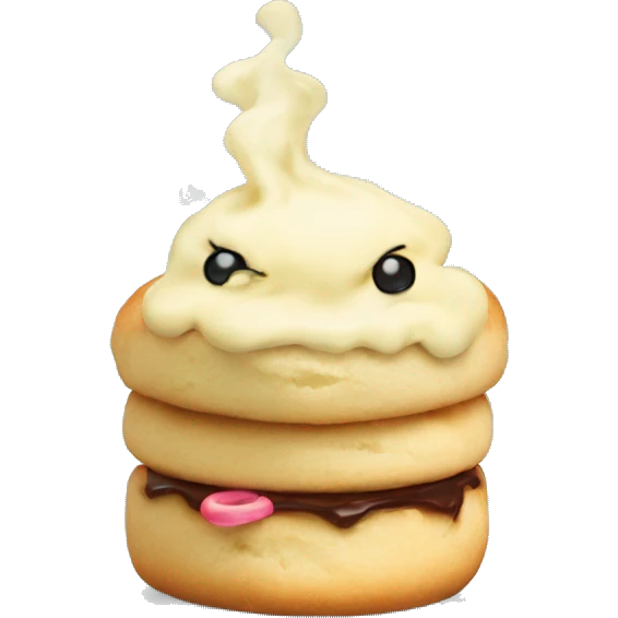 Butter scone bun holding vape emoji