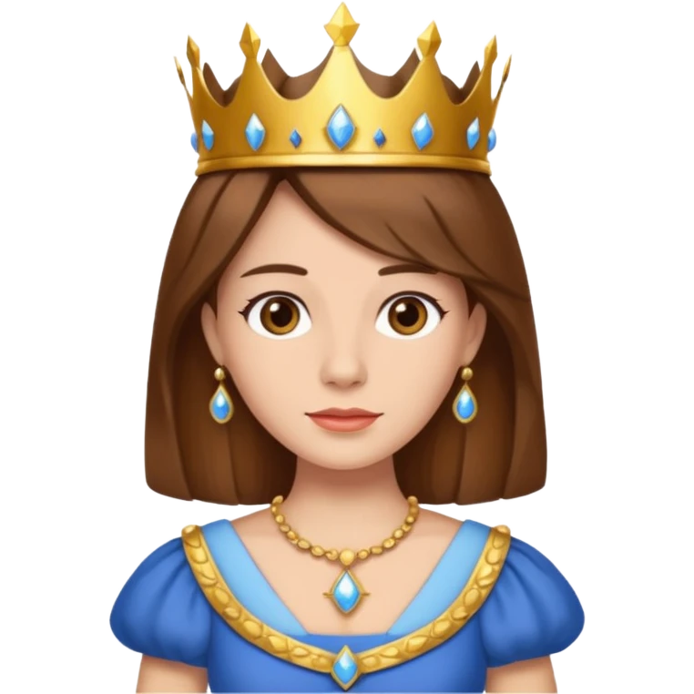 A queen with brown hair called Dilo emoji