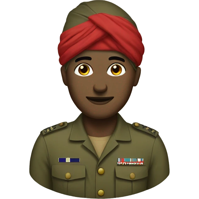 Army soldier in turban emoji
