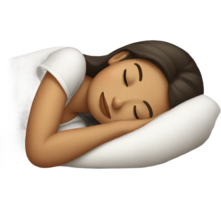 Brunette girl sleeping emoji