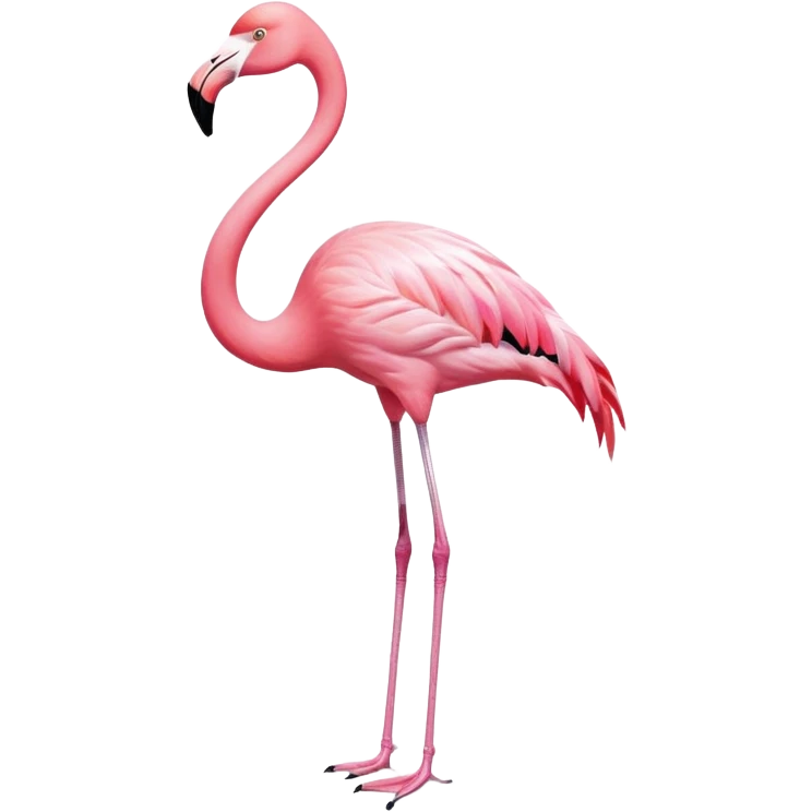 flamingo balancing on one leg emoji