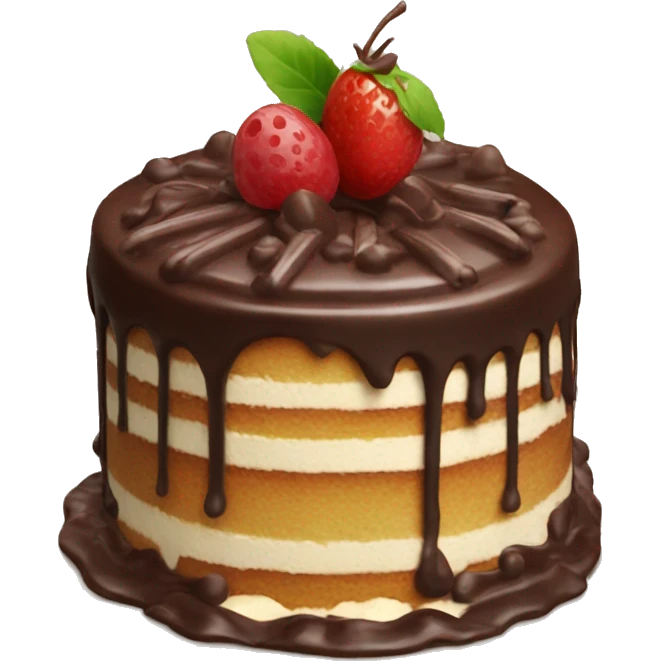 Cake with rich chocolate emoji