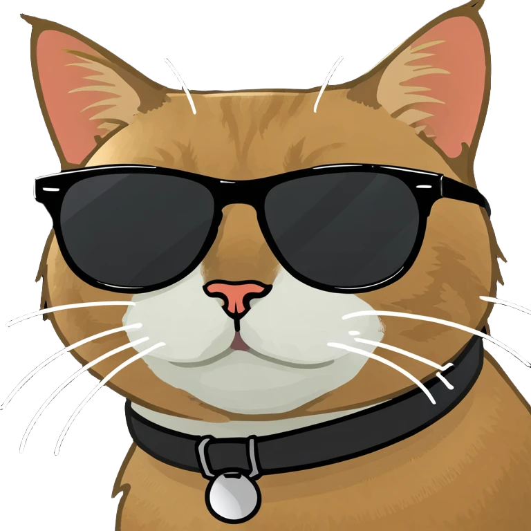 Cat with sunglasses emoji