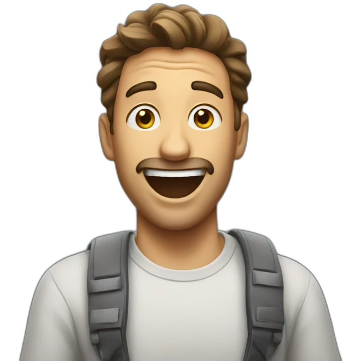 Man that is excited emoji