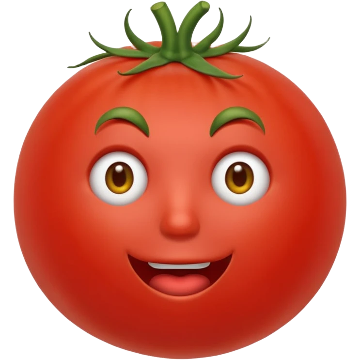Eine Tomate mit Gesicht Hände Füße  emoji