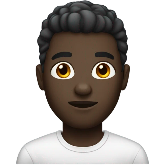 A black man darkskin man with a taper fade emoji