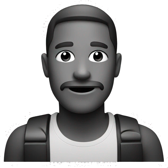  🫠 emoji, monochrome camera style  emoji
