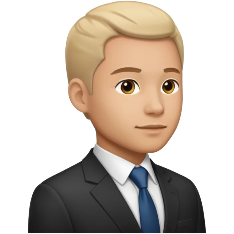 A service provider business man view side profile  emoji
