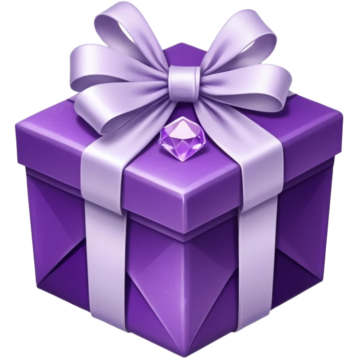 Amethyst diamond Gift box emoji