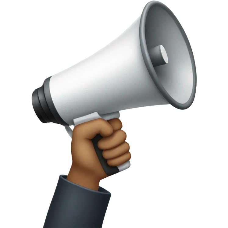 Megaphone in left hand emoji
