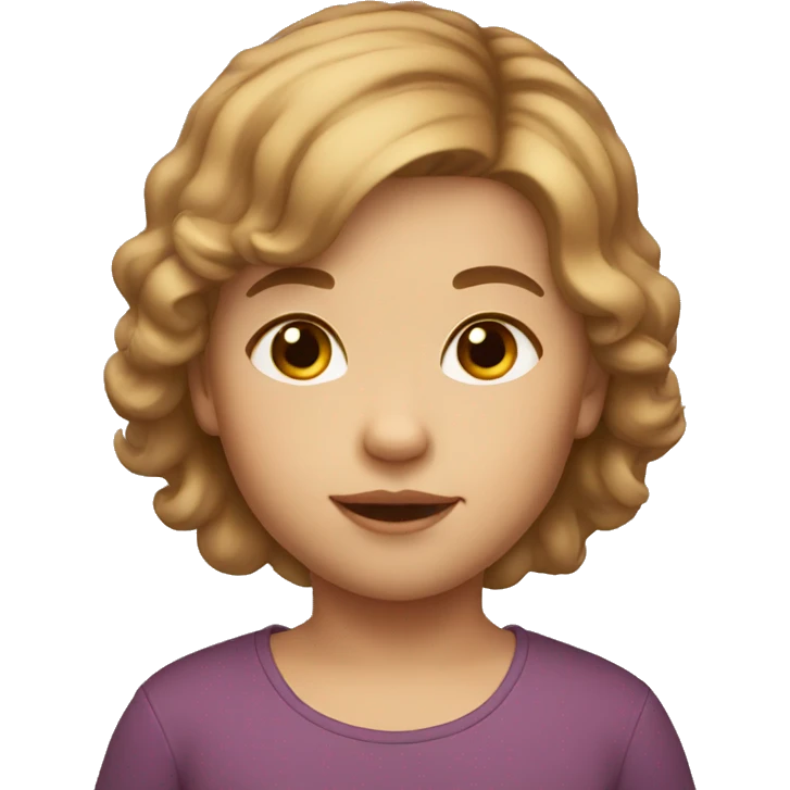 Small toddler light brown hair emoji