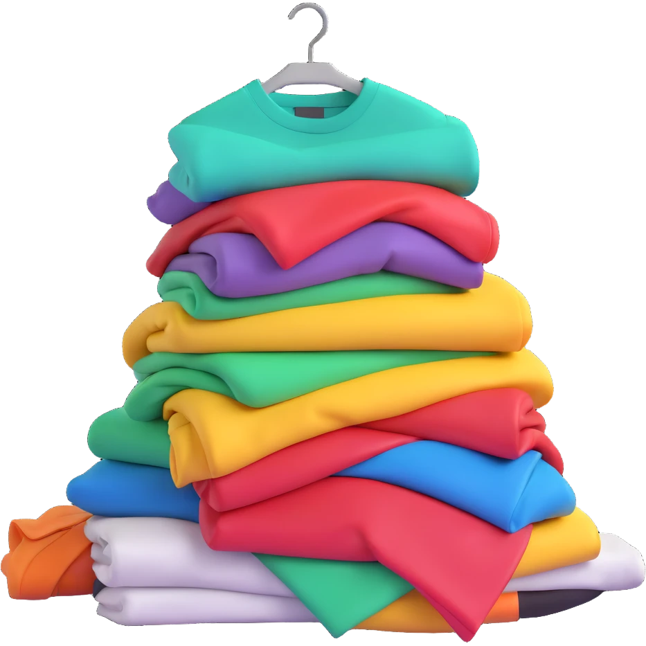 pile of fashionable clothes emoji