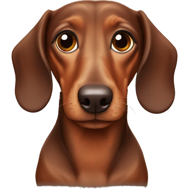 Brown dachshund emoji