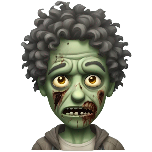 Curly girl  zombie  emoji
